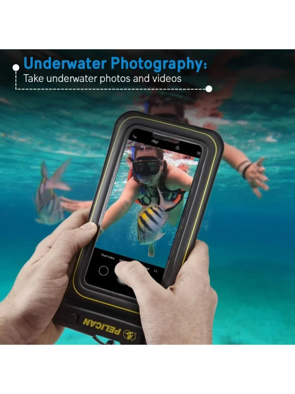 Waterproof Phone Pouch 2 Pack - Marine Grade, Black & Hi-Vis Yellow, Outdoor